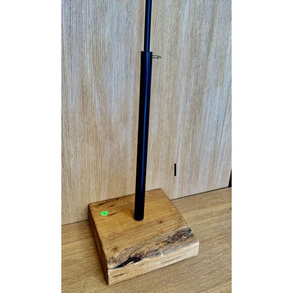 “I” Custom Steel & Wood Retail Display Stand LIVE edge– Adjustable Height - Picture 2 of 5